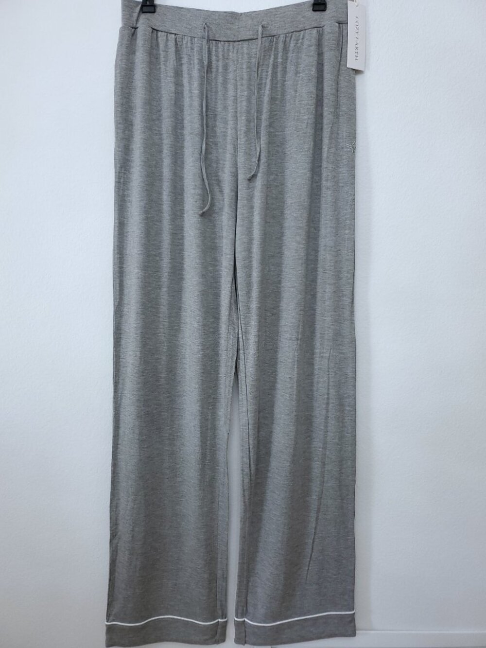 Cozy Earth Bamboo Stretch-Knit Long Sleeve Grey Pajama Set Medium Tall - NWT - Picture 9 of 15